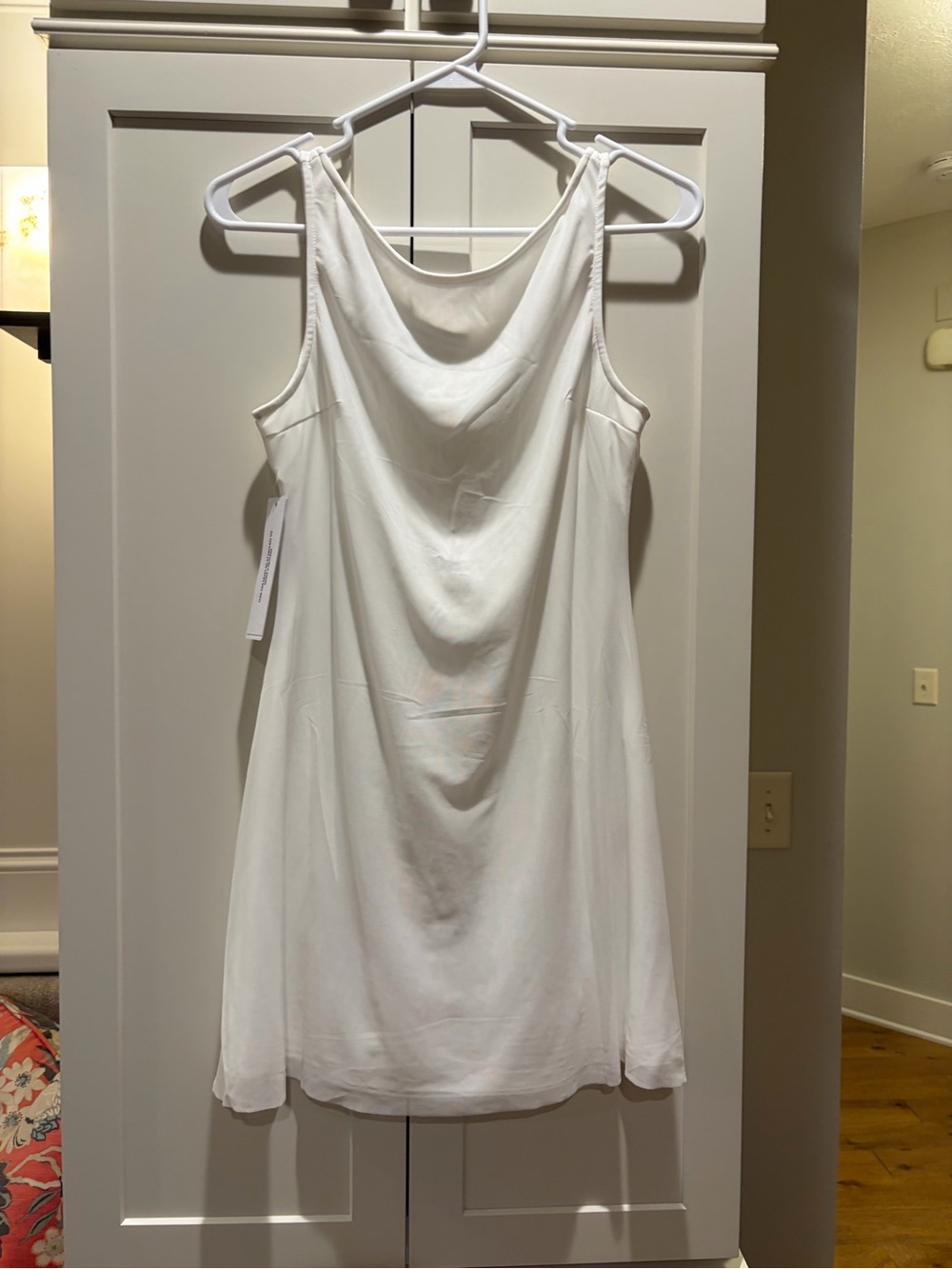 Princess Polly White Sleeveless Cowl Mini Dress
